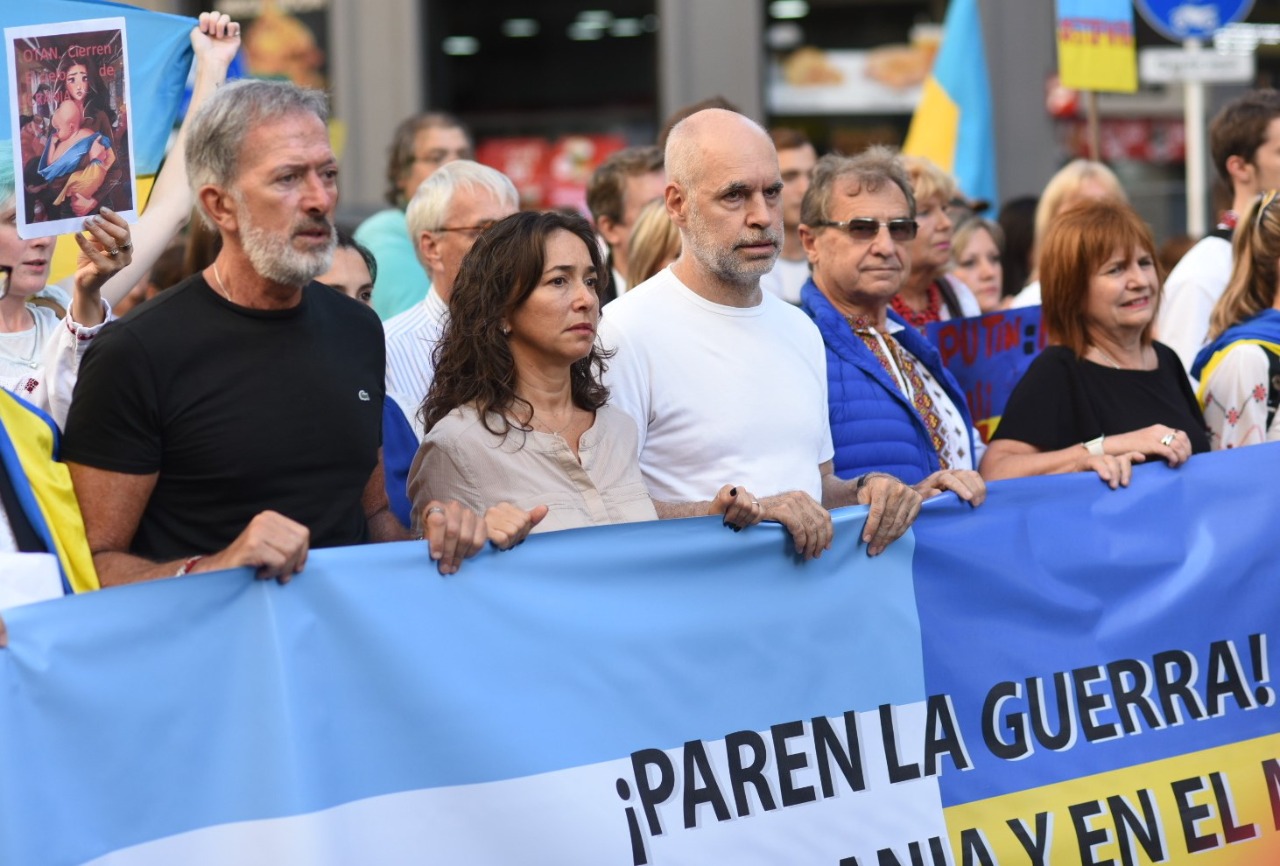 Rodríguez Larreta participó de la marcha “Estamos con Ucrania” 