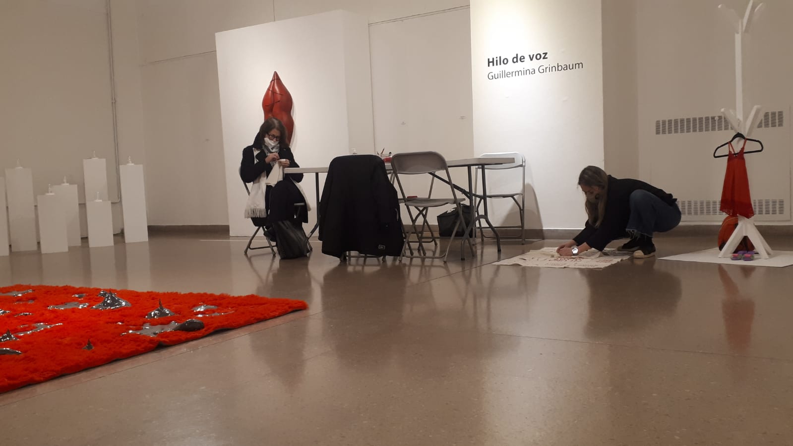 Instalación Hilo de voz de Guillermina Grinbaum y una propuesta participativa a la comunidad