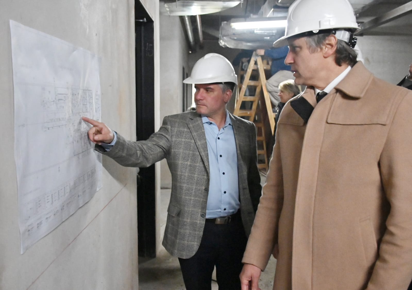 Miguel y D’Alessandro recorrieron obras de la futura Comisaría Comunal 3 de la Policía de la Ciudad