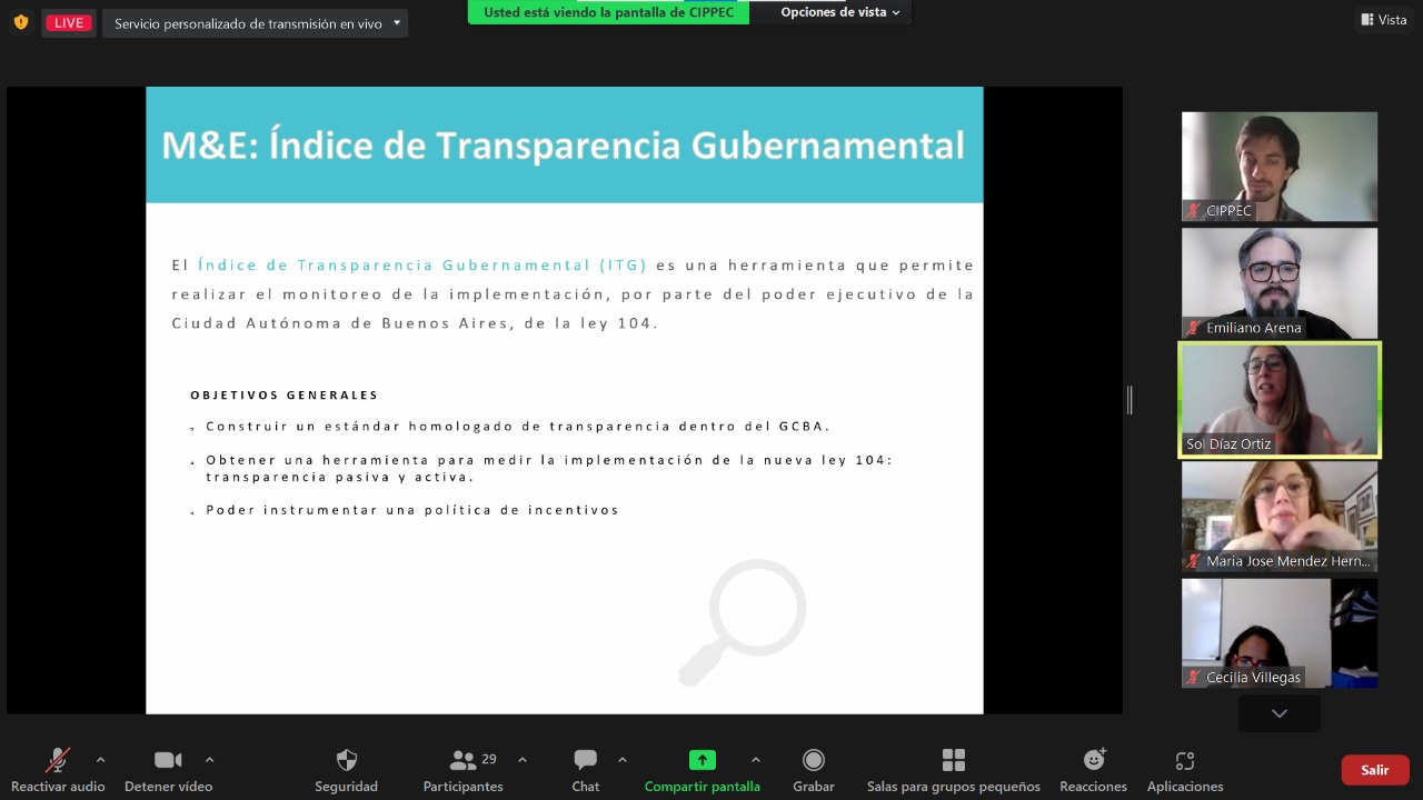 Participamos de la Charla "¿Cómo se monitorea y evalúa el Derecho de Acceso a la Información Pública?"