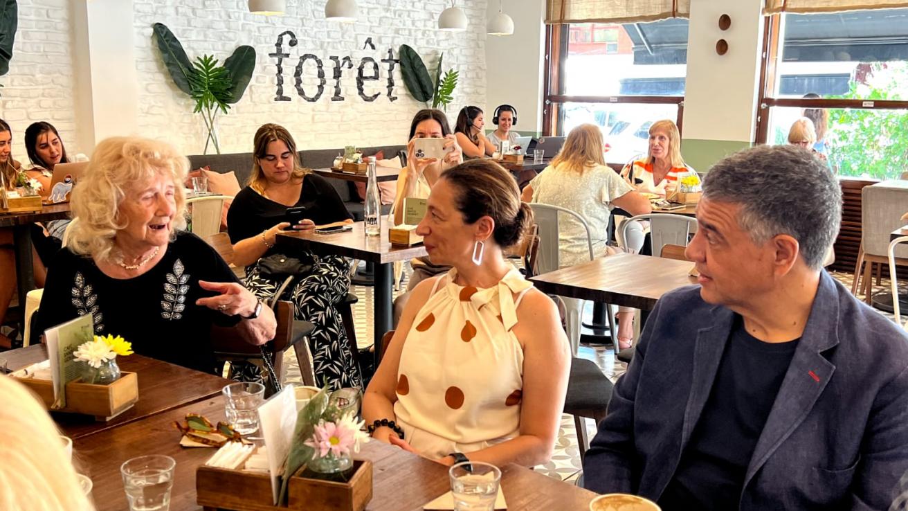 Jorge Macri en el café Foret, Nuñez