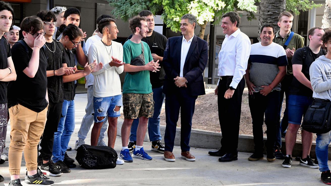 Jorge Macri en escuela técnica - Inicio de ciclo lectivo