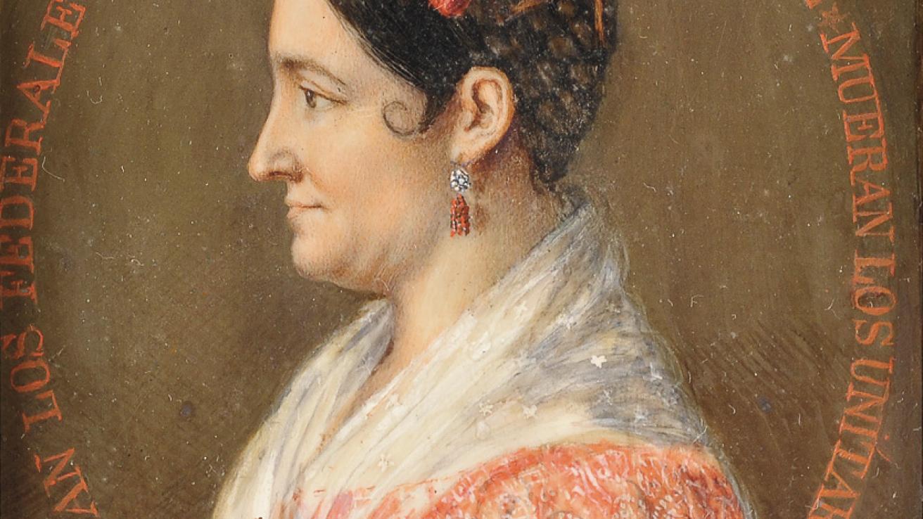 Cuadro de pintura antigua de una mujer 