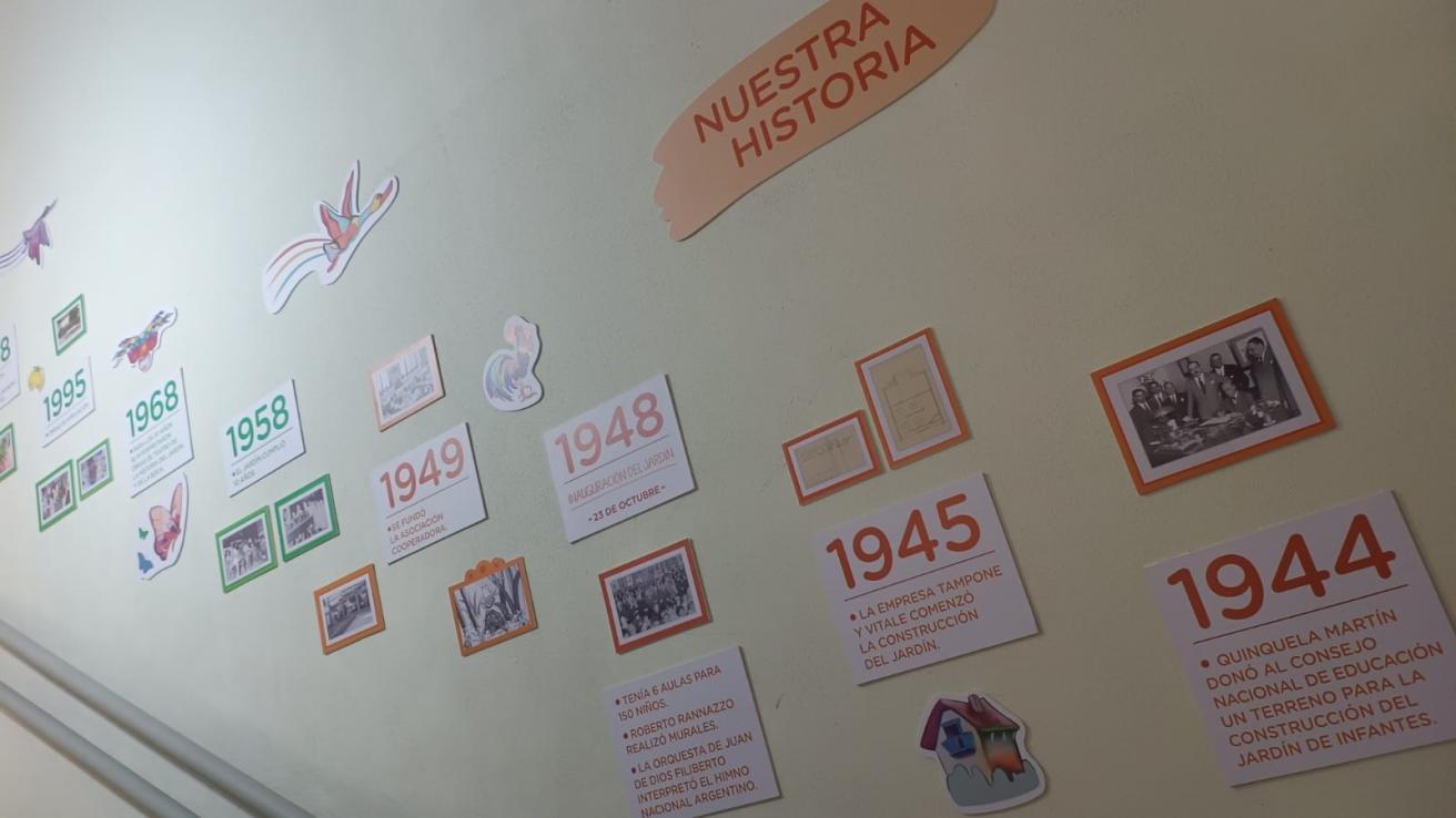 Huellas en el Jardín N.° 1 «Benito Quinquela Martín» de La Boca