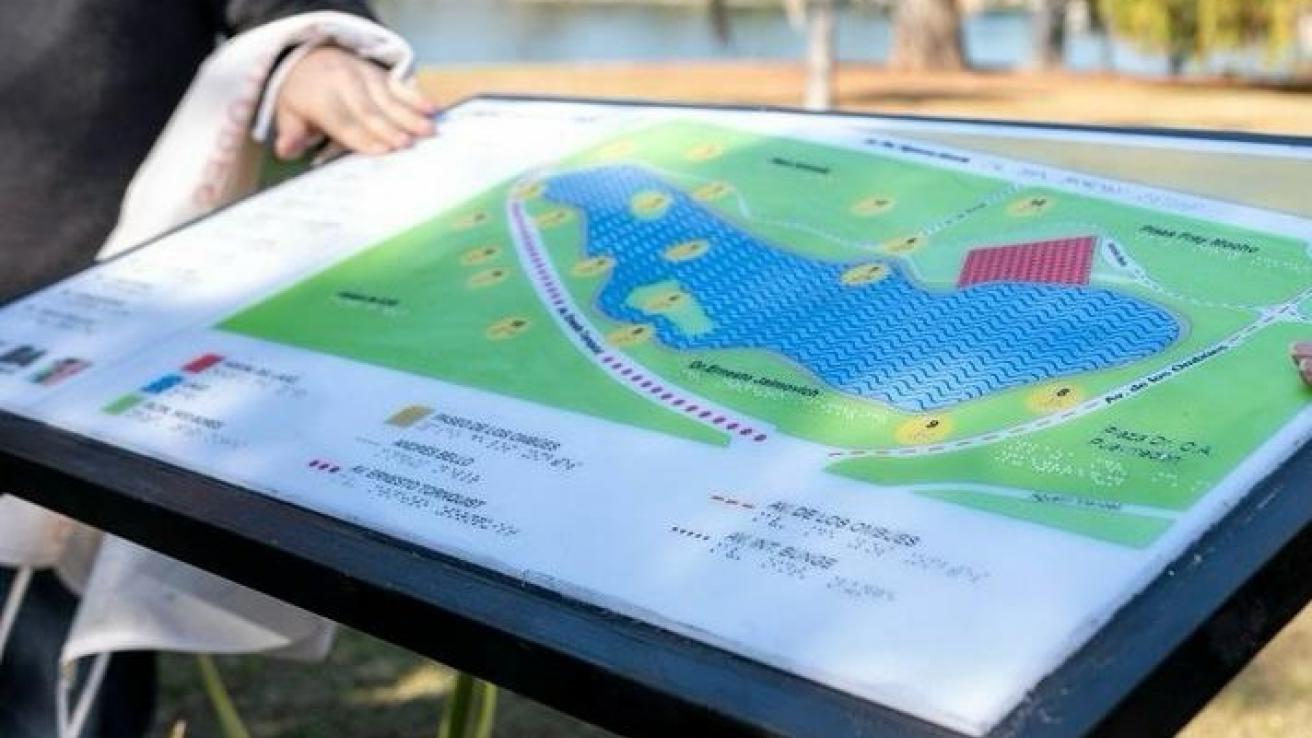 Nuevo mapa háptico en el Lago Regatas de Palermo