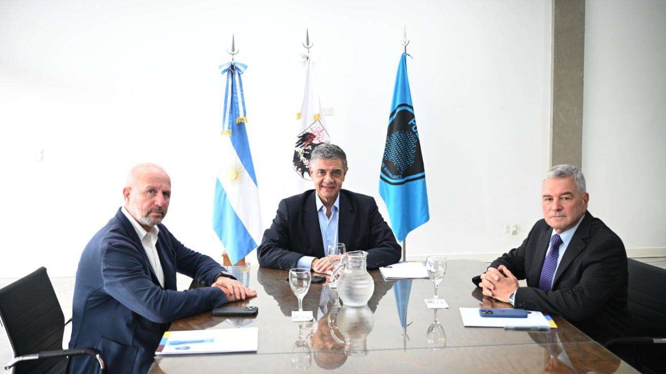 Jorge Macri, junto al nuevo Ministro de Seguridad, el ex Jefe de la Policía Horacio Giménez
