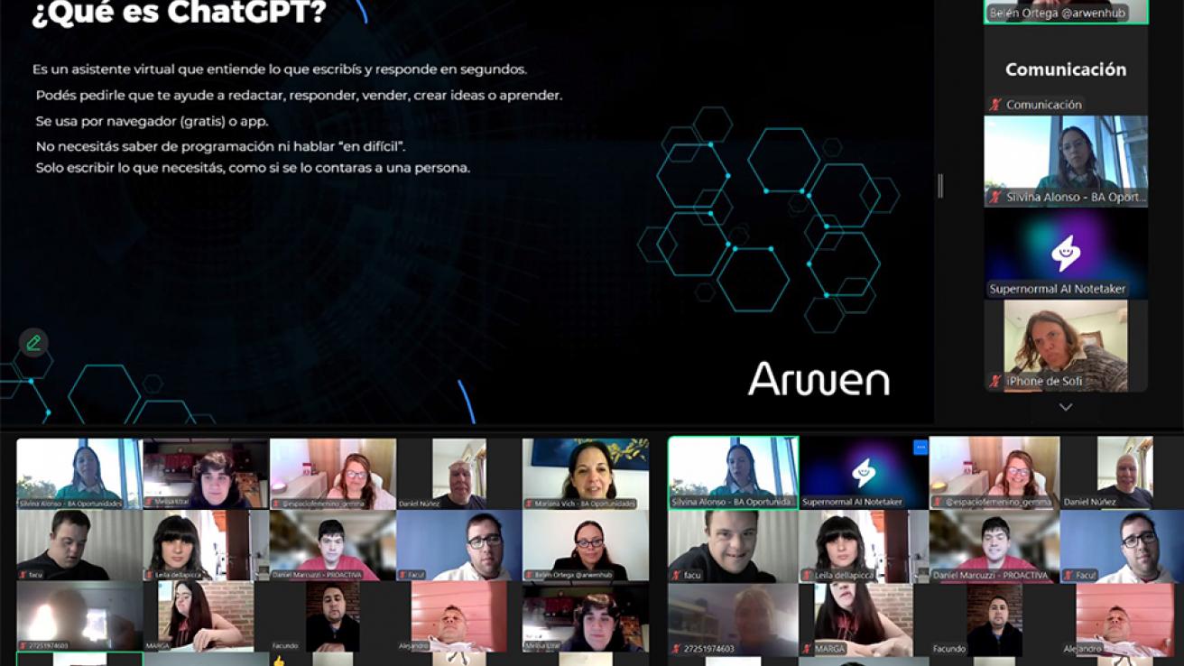 Capacitación sobre inteligencia artificial para emprendedores con discapacidad, con herramientas accesibles para potenciar ventas usando ChatGPT.