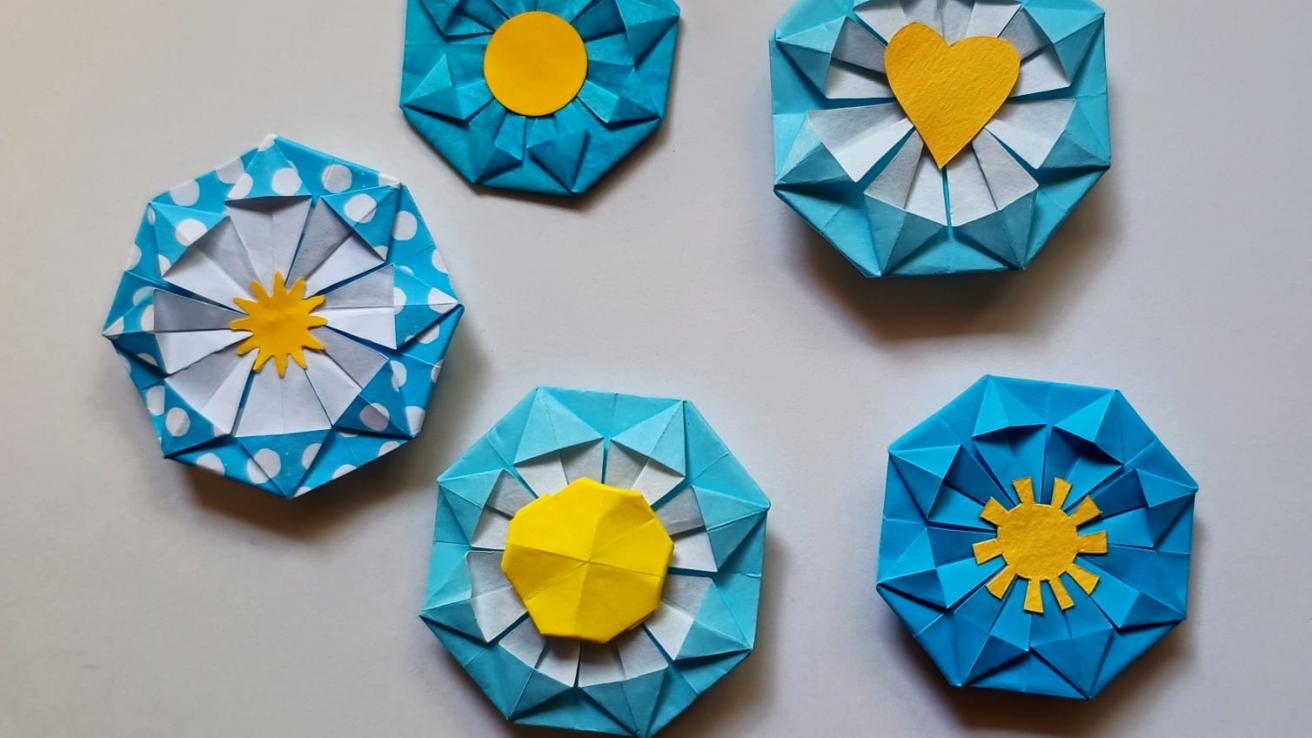 escarapelas de origami