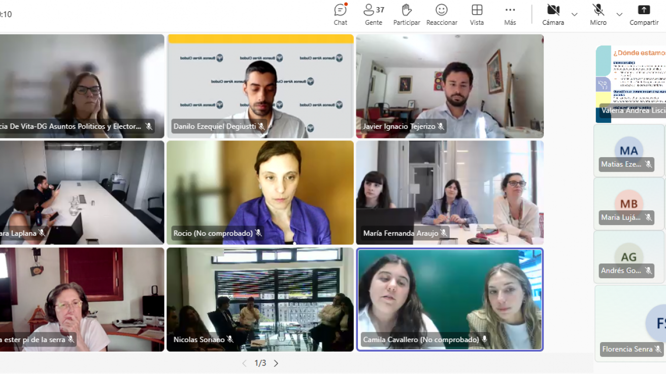 Captura del encuentro virtual del FOGA