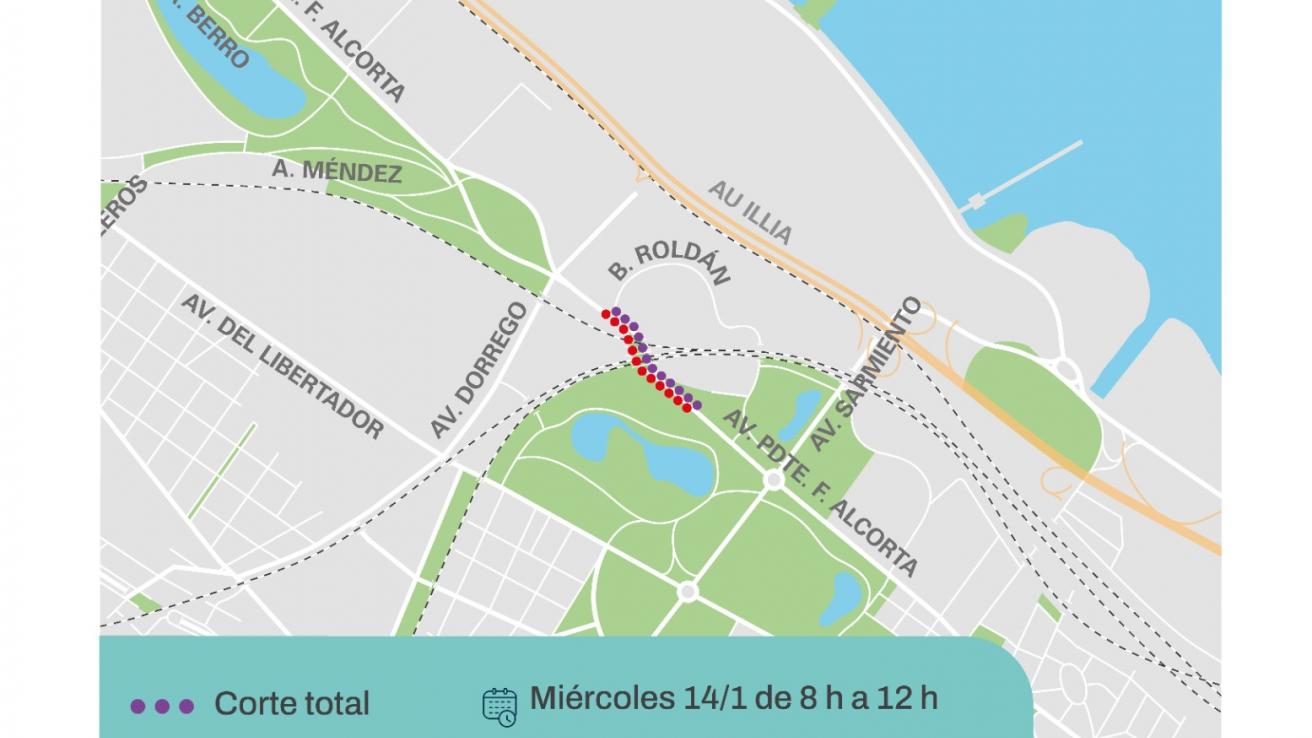 Cortes por obras - Vías FFCC