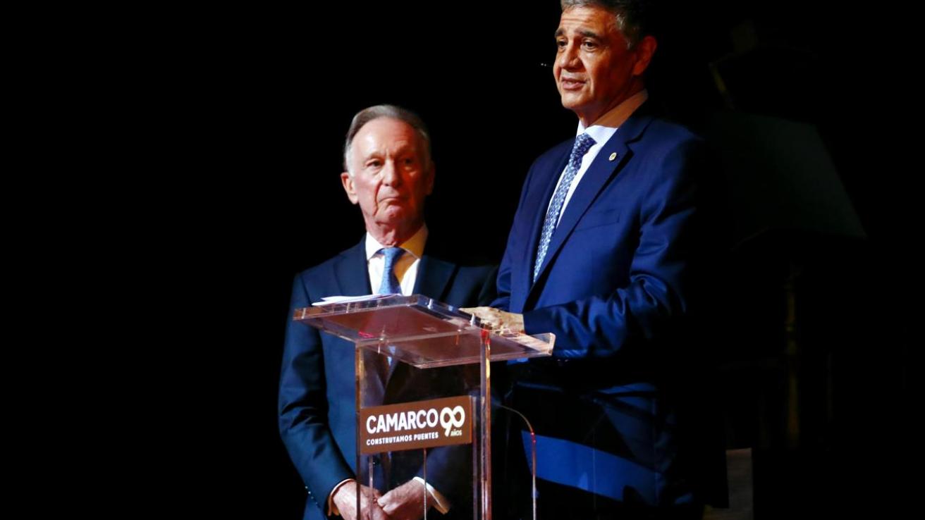 Jorge Macri junto a Gustavo Weiss