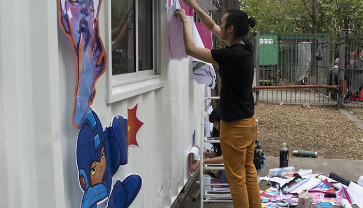 Intervención artística en el Anfi