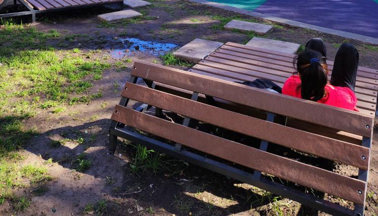 Sector de descanso y permanencia en Plaza Almagro