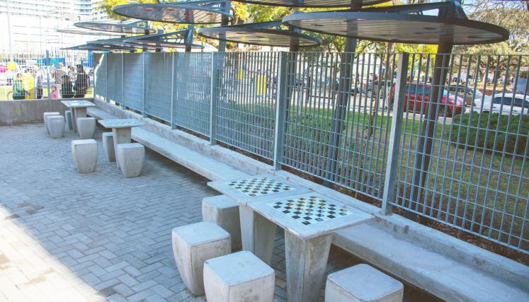 Plaza de los Colegiales, sector de descanso