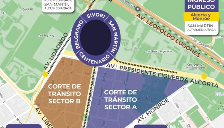 Accesos al estadio Monumental para el Superclásico