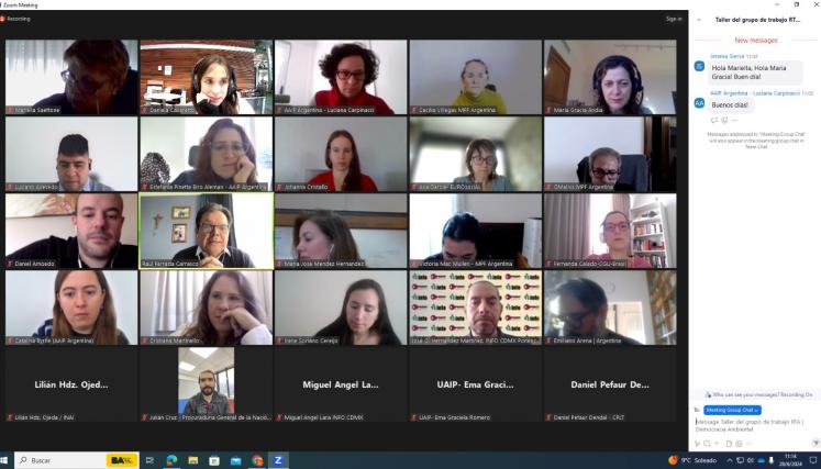 Segundo Taller del Grupo de Trabajo de Democracia Ambiental de la RTA