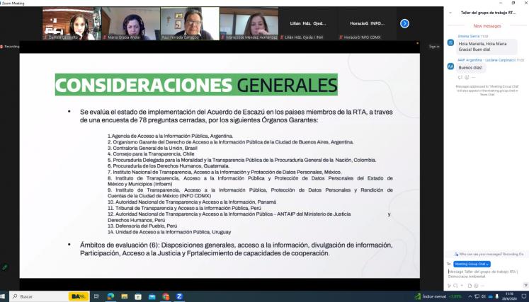 Segundo Taller del Grupo de Trabajo de Democracia Ambiental de la RTA