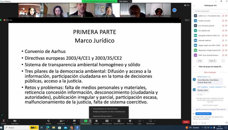 Segundo Taller del Grupo de Trabajo de Democracia Ambiental de la RTA