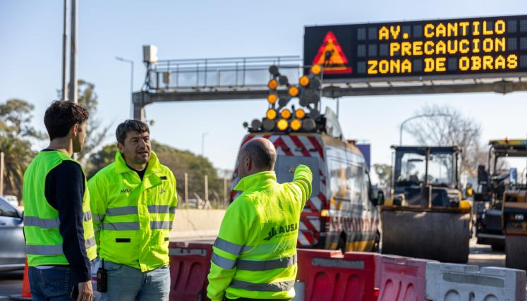 La Ciudad reparó y habilitó completamente la Avenida Cantilo tras la rotura de un caño de AySA