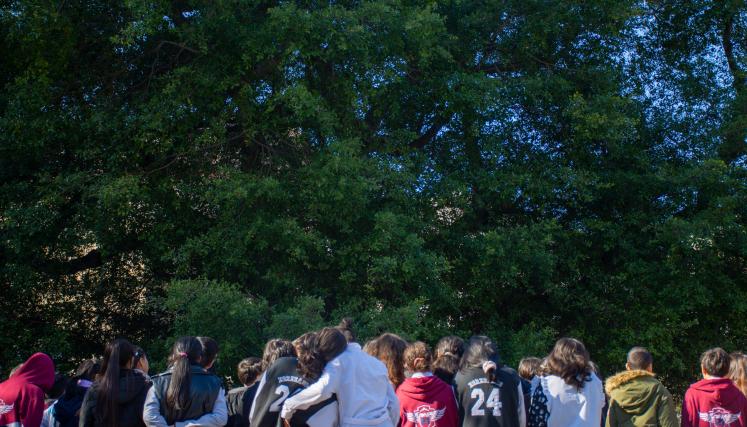 Alumnos en Plaza Lavalle