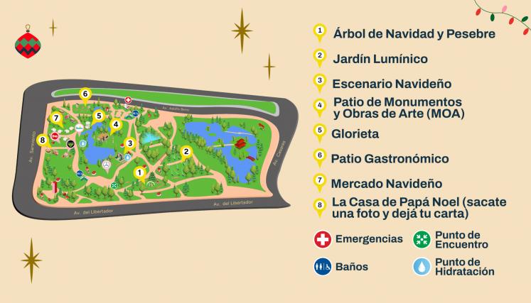 Mapa con puntos marcados