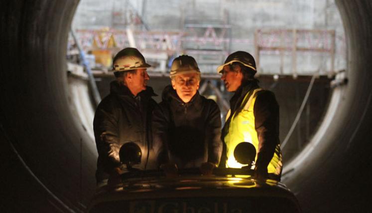 Recorrimos un tramo del túnel aliviador largo del Arroyo Maldonado, la obra hídrica más importante de la Ciudad de los últimos 70 años. Foto María Inés Ghiglione-gv/GCBA.-