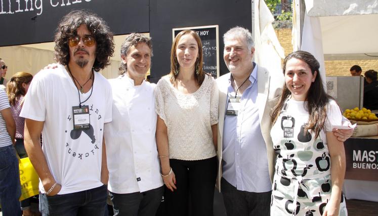 La Vicejefa de Gobierno de la Ciudad, María Eugenia Vidal, junto al  Zorrito Von Quintiero, Pablo Massey, Luis Morandi y Narda Lepes.