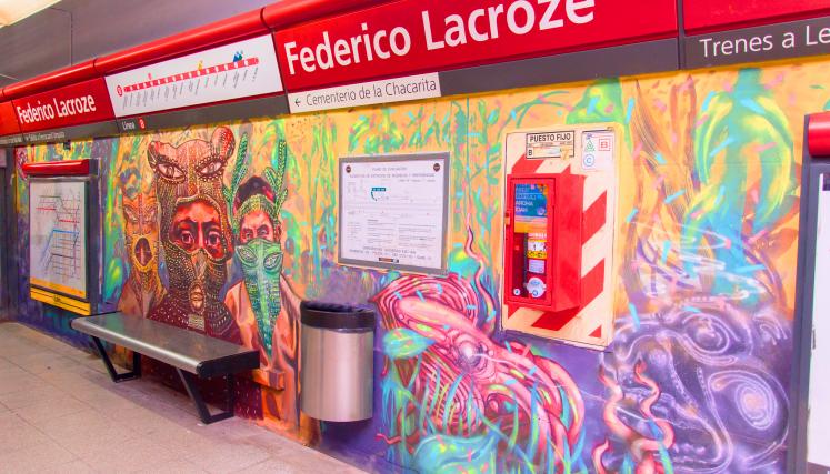 Sumamos arte urbano a la estación Federico Lacroze                          Foto: SBASE