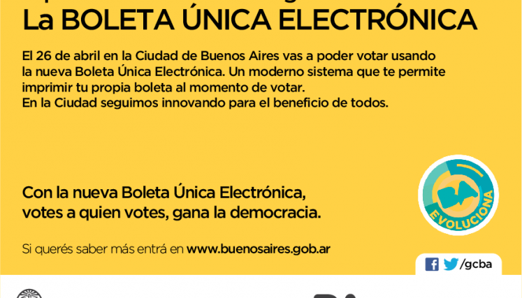 La boleta única electrónica llega a la Ciudad.