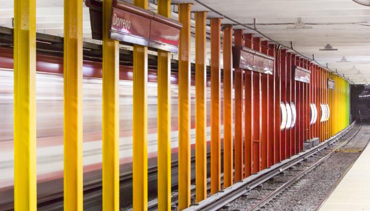 Color y movimiento en la Línea B                                                                                                                         Foto: SBASE