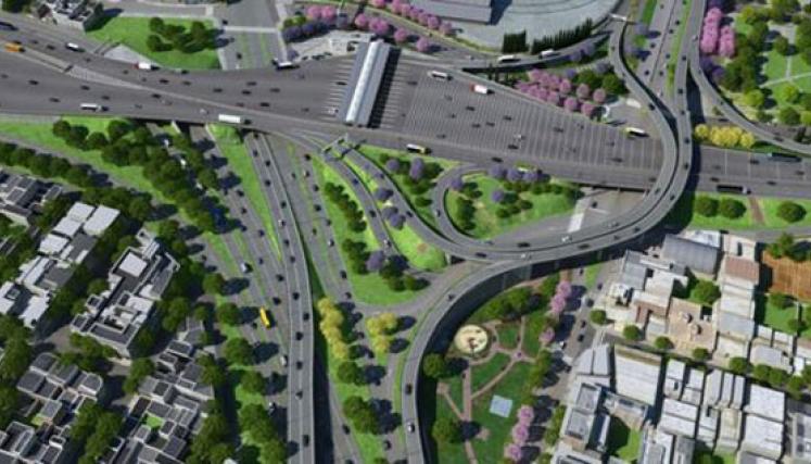 Distribuidor Dellepiane. Foto de la Subsecretaría de Transporte/GCBA.